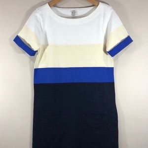 Jcrew color block shift dress